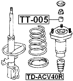 TD-ACV40R - REAR SHOCK ABSORBER JOUNCE BUMPER