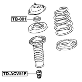 TD-ACV51F - FRONT SHOCK ABSORBER JOUNCE BUMPER