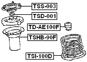 TD-AE100F - FRONT SHOCK ABSORBER JOUNCE BUMPER