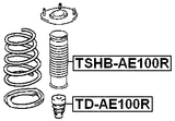TD-AE100R - REAR SHOCK ABSORBER JOUNCE BUMPER