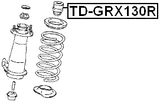 TD-GRX130R - REAR SHOCK ABSORBER JOUNCE BUMPER