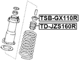 TD-JZS160R - REAR SHOCK ABSORBER JOUNCE BUMPER