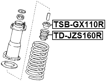 TD-JZS160R - REAR SHOCK ABSORBER JOUNCE BUMPER