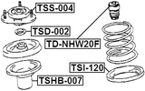 TD-NHW20F - FRONT SHOCK ABSORBER JOUNCE BUMPER