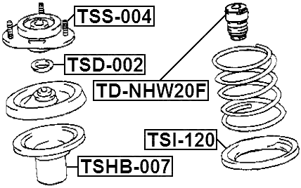 TD-NHW20F - FRONT SHOCK ABSORBER JOUNCE BUMPER