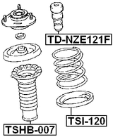 TD-NZE121F - FRONT SHOCK ABSORBER JOUNCE BUMPER
