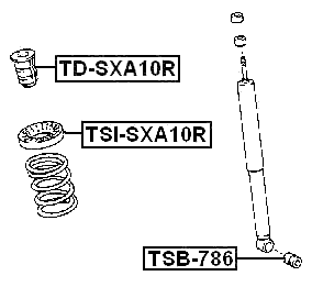 TD-SXA10R - REAR SHOCK ABSORBER JOUNCE BUMPER
