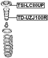 TD-UZJ100R - REAR SHOCK ABSORBER JOUNCE BUMPER
