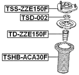 TD-ZZE150F - FRONT SHOCK ABSORBER JOUNCE BUMPER