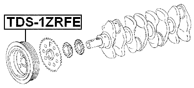TDS-1ZRFE - CRANKSHAFT PULLEY 1ZRFE/2ZRFE/3ZRFAE