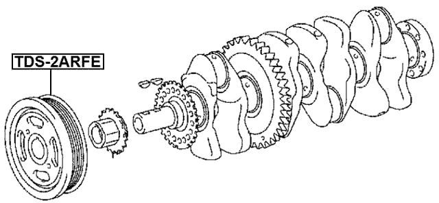 TDS-2ARFE - CRANKSHAFT PULLEY 2ARFE