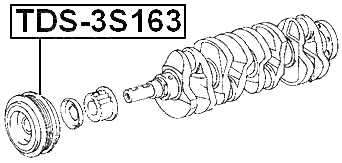 TDS-3S163 - CRANKSHAFT PULLEY 3SFE/4SFE/5SFE/5SFNE