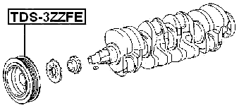 TDS-3ZZFE - CRANKSHAFT PULLEY 3ZZFE/4ZZFE