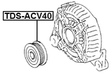 TDS-ACV40 - ALTERNATOR PULLEY