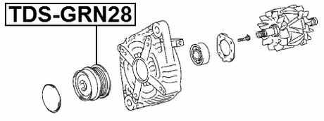 TDS-GRN28 - ALTERNATOR PULLEY 1GRFE
