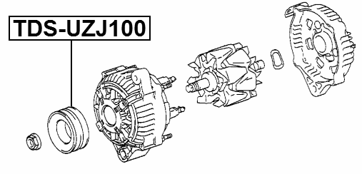 TDS-UZJ100 - ALTERNATOR PULLEY 1HFDTE