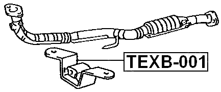 TEXB-001 - EXHAUST PIPE MOUNTING BRACKET