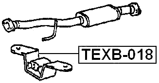 TEXB-018 - EXHAUST PIPE MOUNTING BRACKET