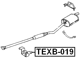 TEXB-019 - EXHAUST PIPE MOUNTING BRACKET
