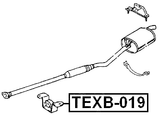 TEXB-019 - EXHAUST PIPE MOUNTING BRACKET