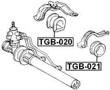 TGB-021 - GROMMET STEERING RACK HOUSING