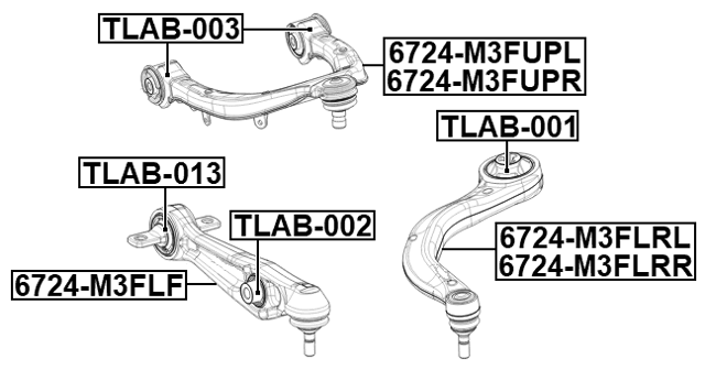 TLAB-003 - BUSHING, FRONT UPPER CONTROL ARM