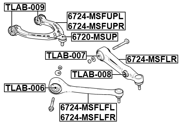 TLAB-006 - BUSHING, FRONT LOWER CONTROL ARM