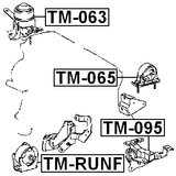 TM-063 - RIGHT ENGINE MOUNT (HYDRO)