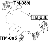 TM-085 - LEFT ENGINE MOUNT