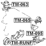 TM-095 - LEFT ENGINE MOUNT