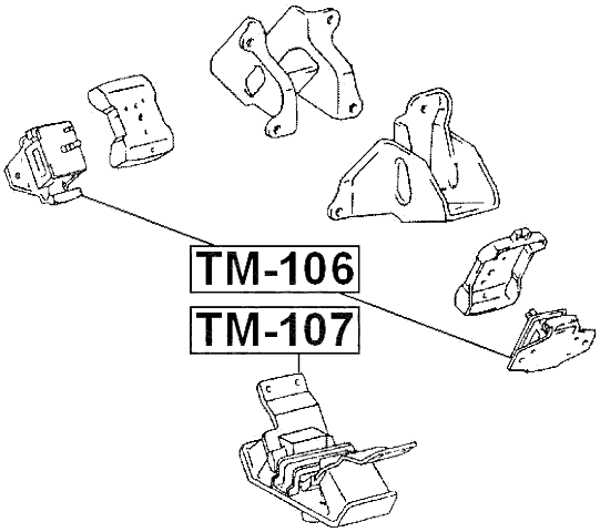 TM-107 - REAR ENGINE MOUNT 5VZFE