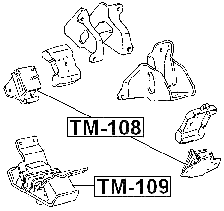 TM-108 - FRONT ENGINE MOUNT 1KDFTV/1KZTE
