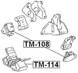 TM-114 - REAR ENGINE MOUNT MT 1KDFTV/1KZTE