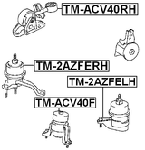TM-2AZFERH - RIGHT ENGINE MOUNT (HYDRO)