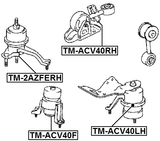 TM-ACV40LH - LEFT ENGINE MOUNT (HYDRO)
