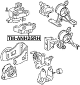 TM-ANH25RH - RIGHT ENGINE MOUNT (HYDRO)