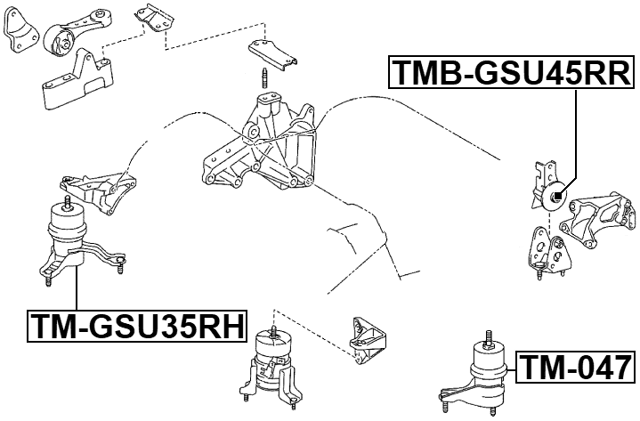 TM-GSU35RH - RIGHT ENGINE MOUNT (HYDRO)
