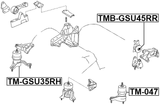 TM-GSU35RH - RIGHT ENGINE MOUNT (HYDRO)