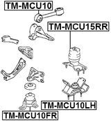 TM-MCU15RR - REAR ENGINE MOUNT (HYDRO)
