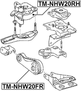 TM-NHW20FR - FRONT ENGINE MOUNT