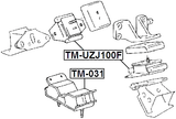 TM-UZJ100F - FRONT ENGINE MOUNT 1HDFTE