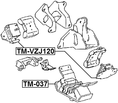 TM-VZJ120 - FRONT ENGINE MOUNT