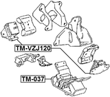 TM-VZJ120 - FRONT ENGINE MOUNT