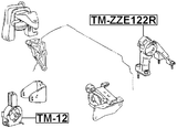 TM-ZZE122R - REAR ENGINE MOUNT