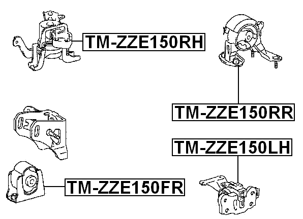TM-ZZE150RH - RIGHT ENGINE MOUNT (HYDRO)