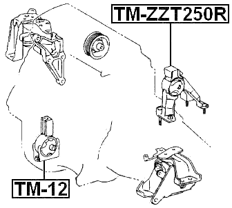 TM-ZZT250R - REAR ENGINE MOUNT