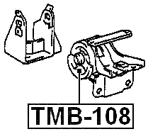 TMB-108 - LEFT ENGINE MOUNT BUSHING AT