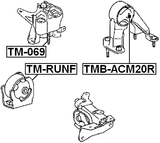 TMB-ACM20R - REAR ENGINE MOUNT BUSHING