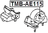 TMB-AE115 - REAR ENGINE MOUNT BUSHING