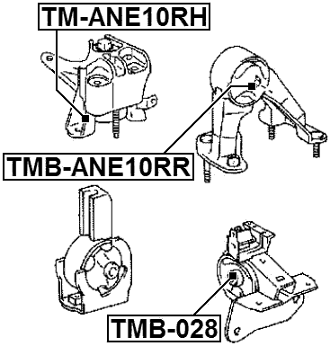 TMB-ANE10RR - REAR ENGINE MOUNT BUSHING